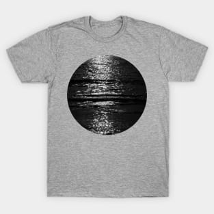 Calm Black and White Ocean Waves T-Shirt